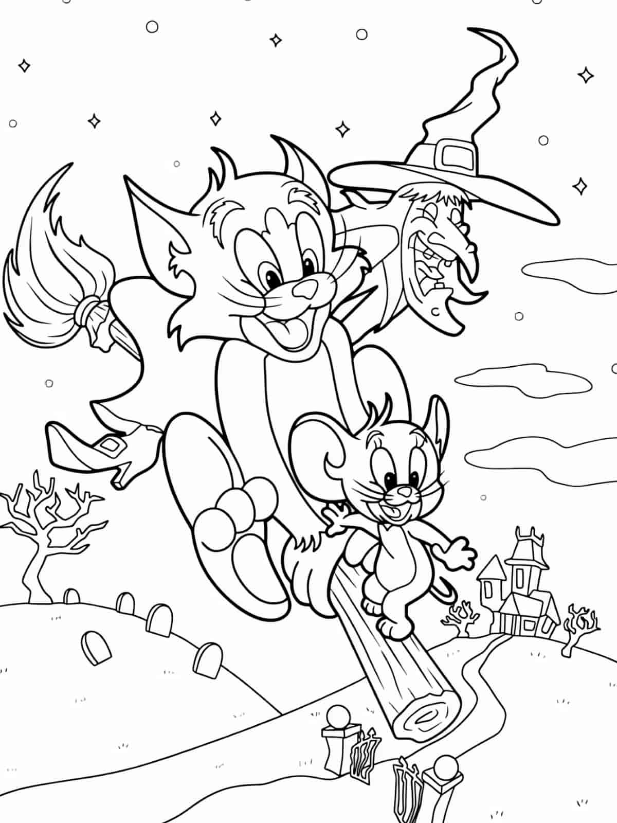 Tom And Jerry In The Kitchen Coloring Pages