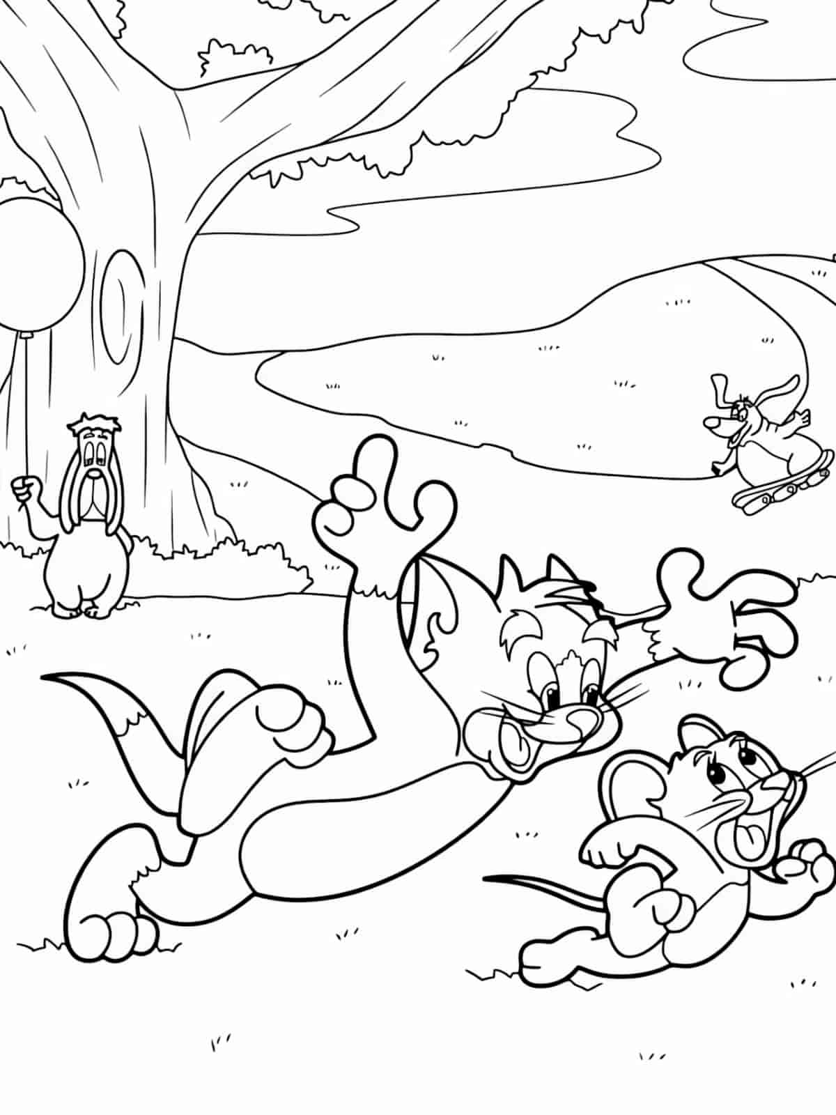 Tom And Jerry Sleeping Coloring Pages