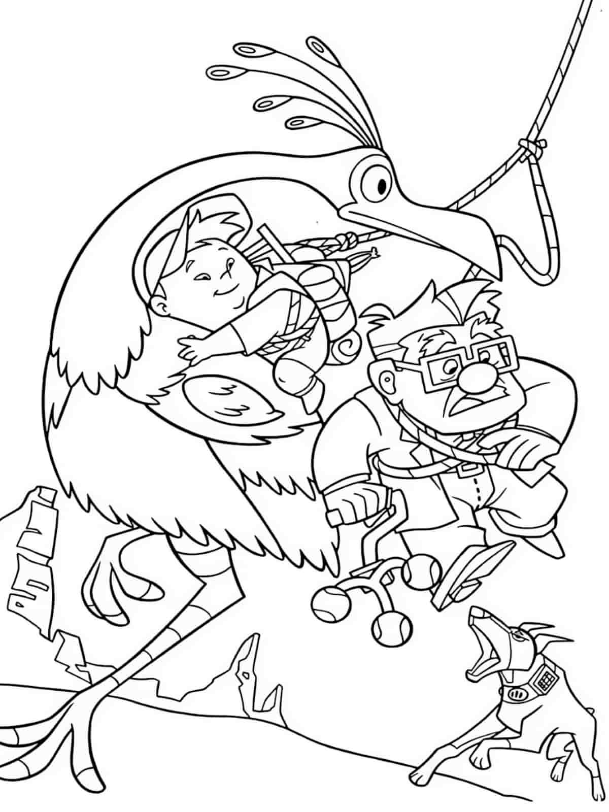 Up Adventure Scene Coloring Pages