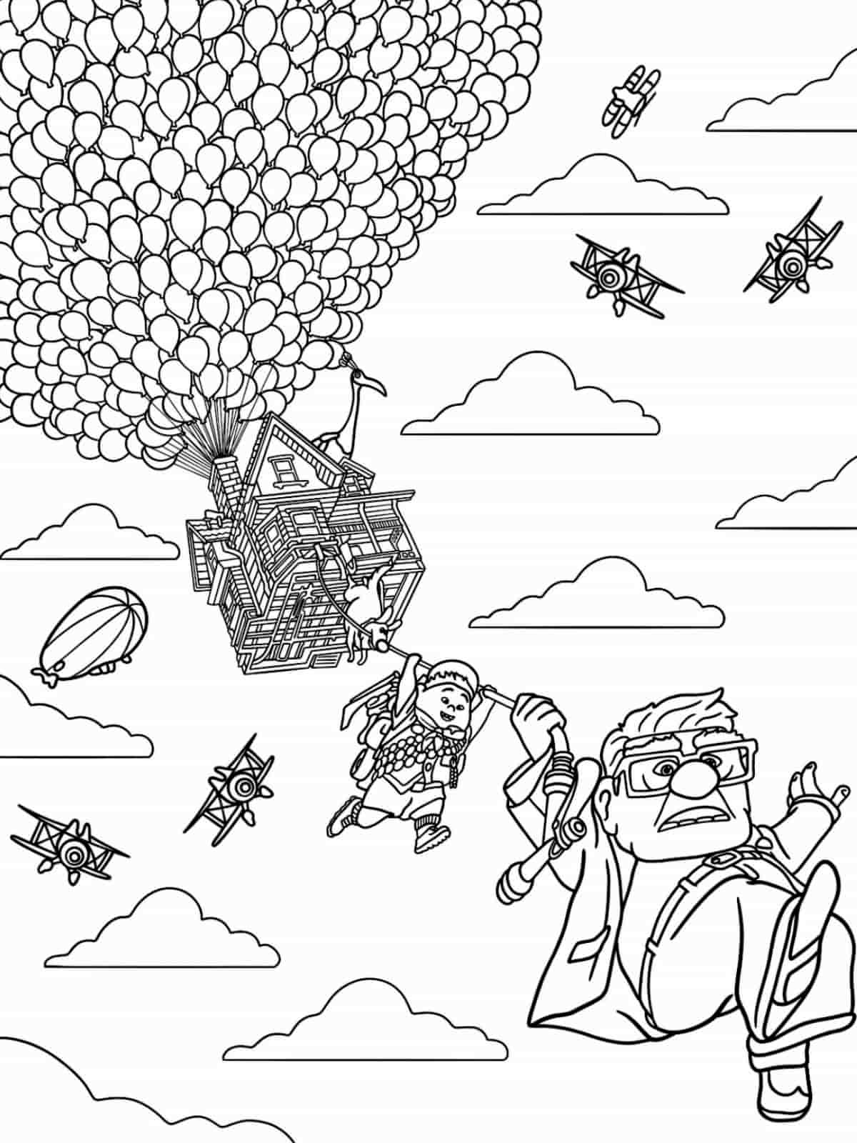 Up Carl With Walker Coloring Pages