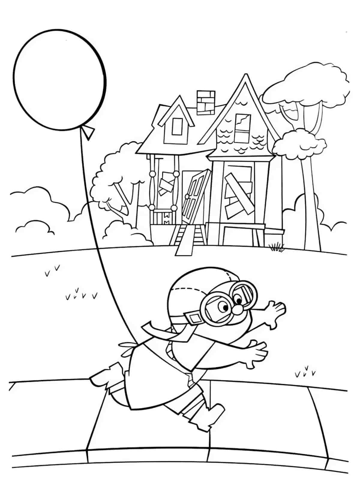 Up Dug The Dog Coloring Pages