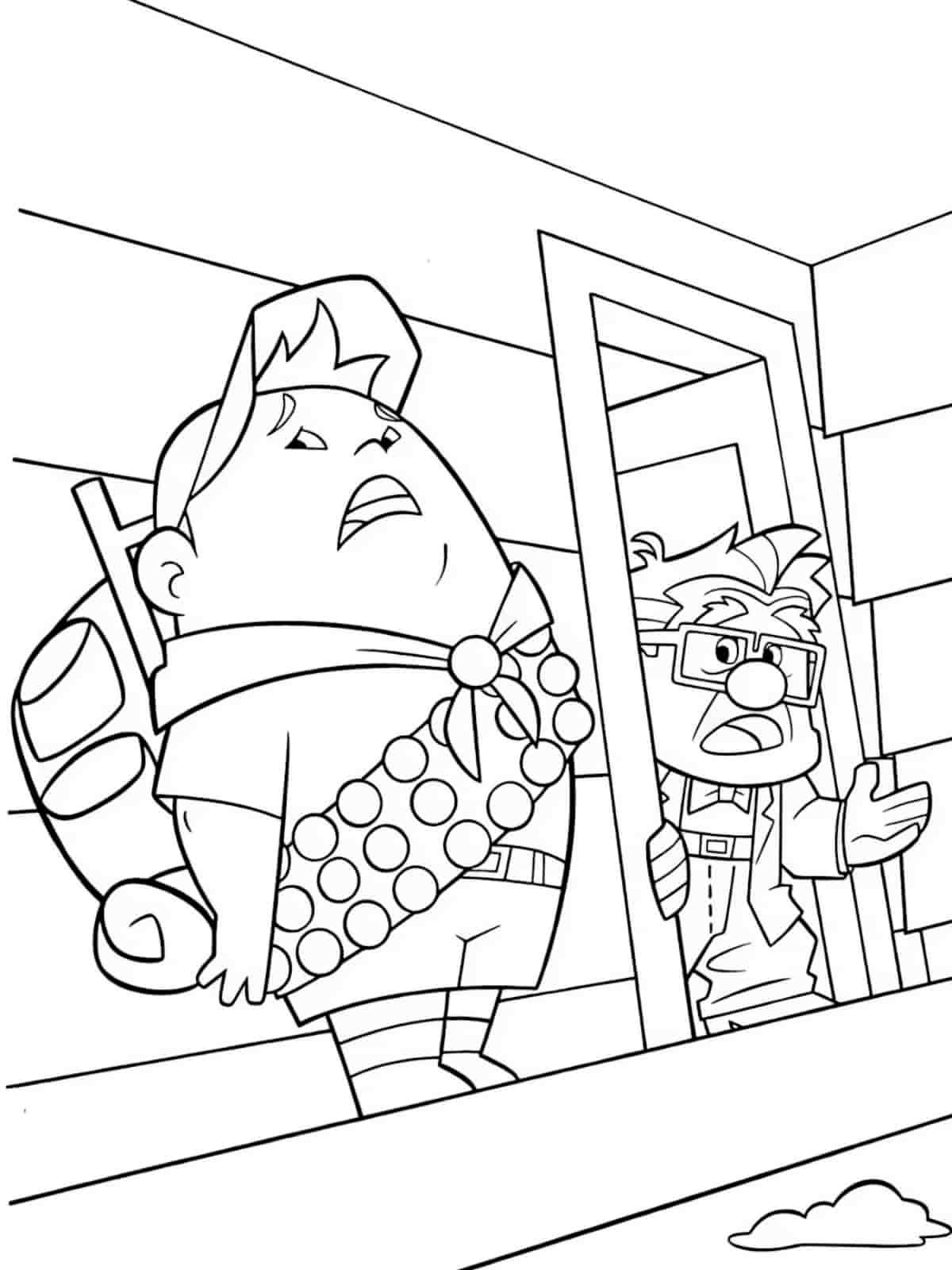 Up House Landing Scene Coloring Pages