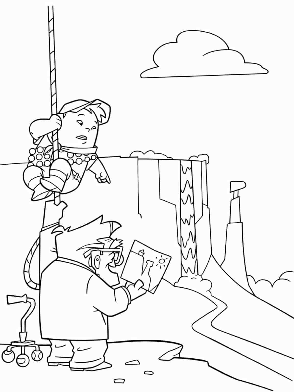 Up Russell And Dug Friends Coloring Pages