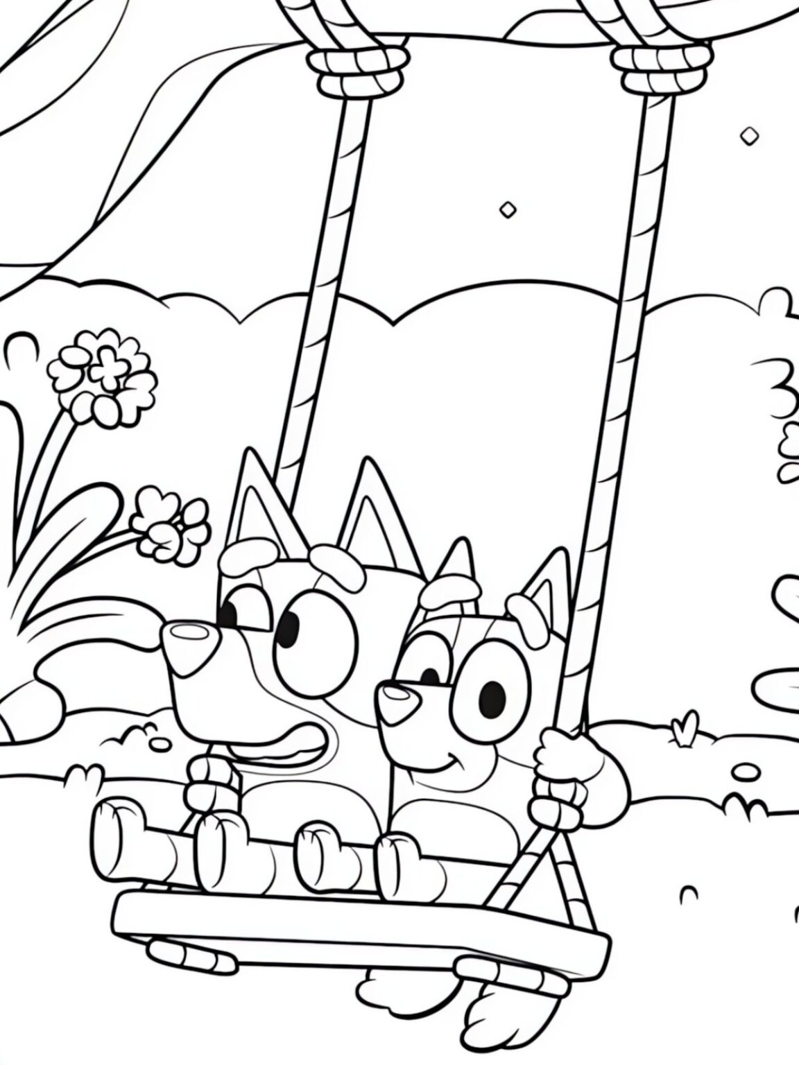 26 Free PDF Bluey Valentine Coloring - Bluey And Mom Valentine Hug Coloring Pages 1152x1536 