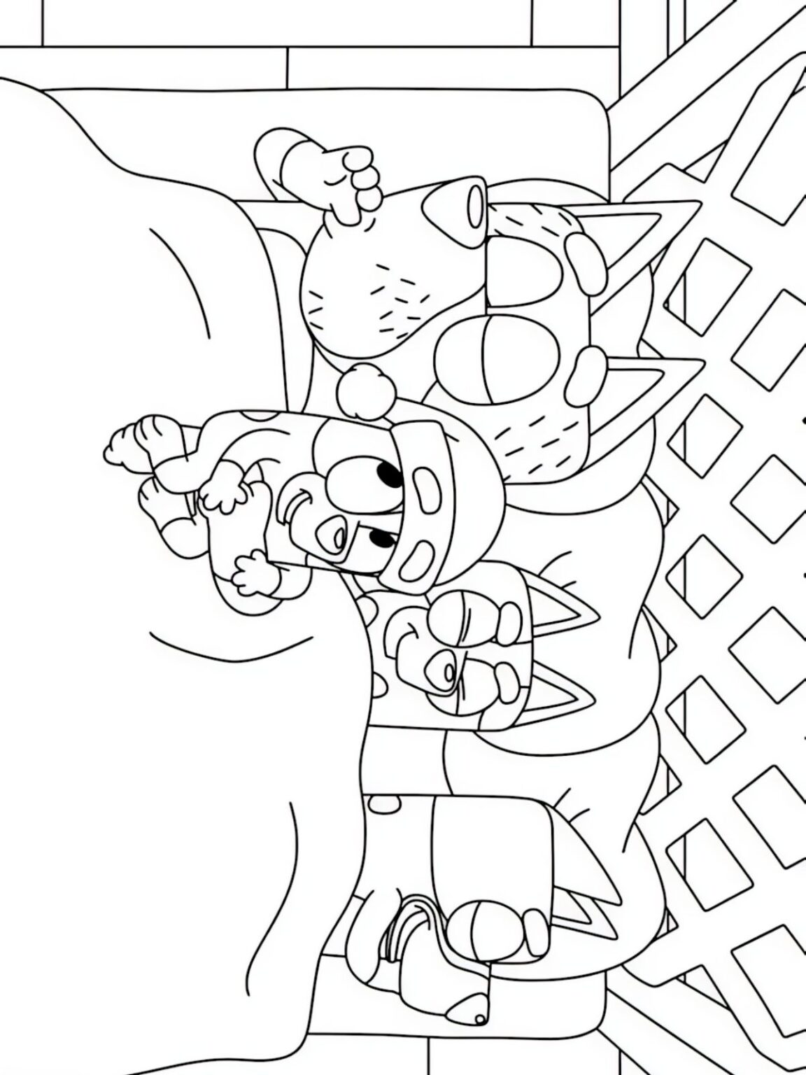 26 Free PDF Bluey Valentine Coloring - Bluey Heart Balloon Coloring Pages 1152x1536 