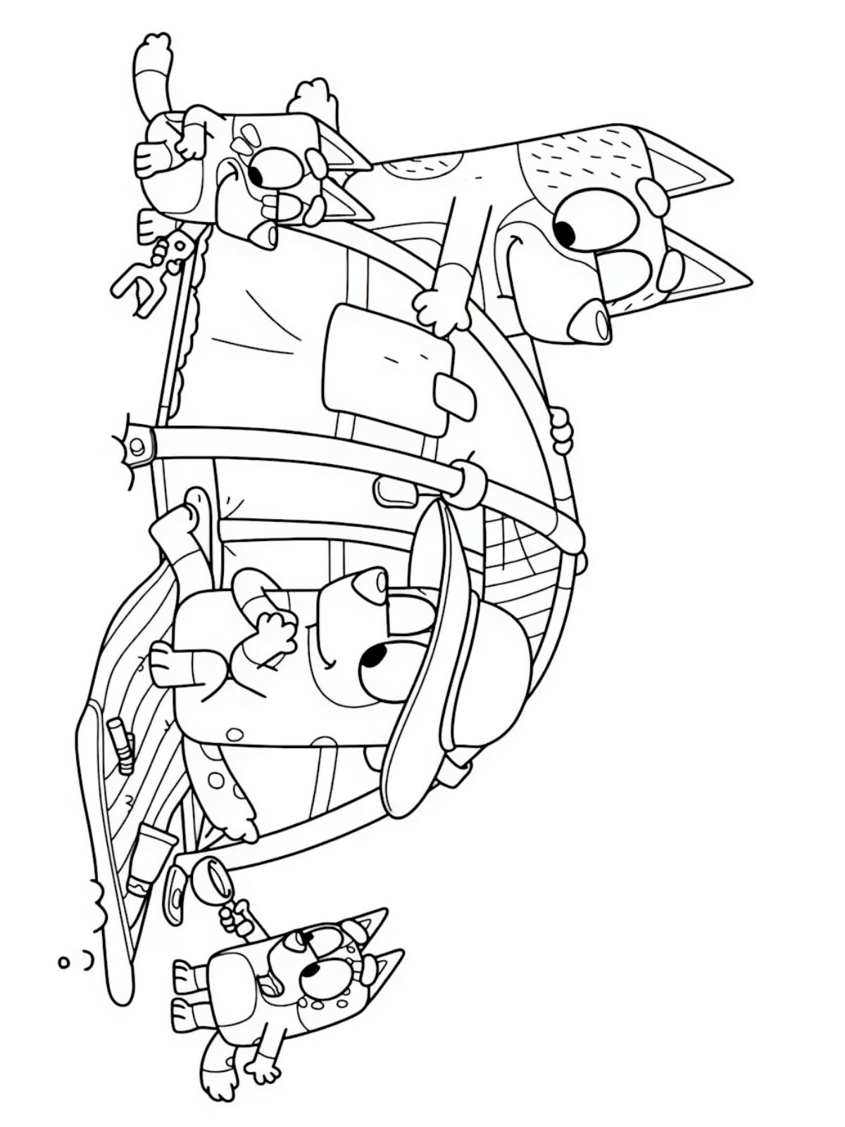 Bluey Sharing Love Coloring Pages