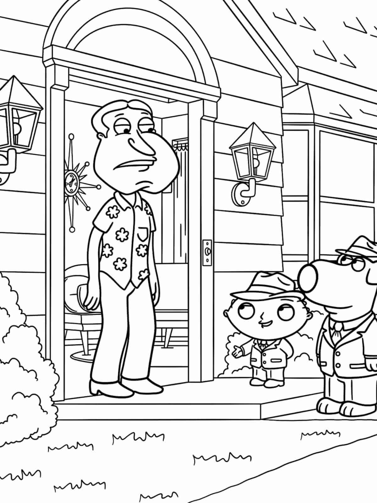 Family Guy Funny Scenes Coloring Pages