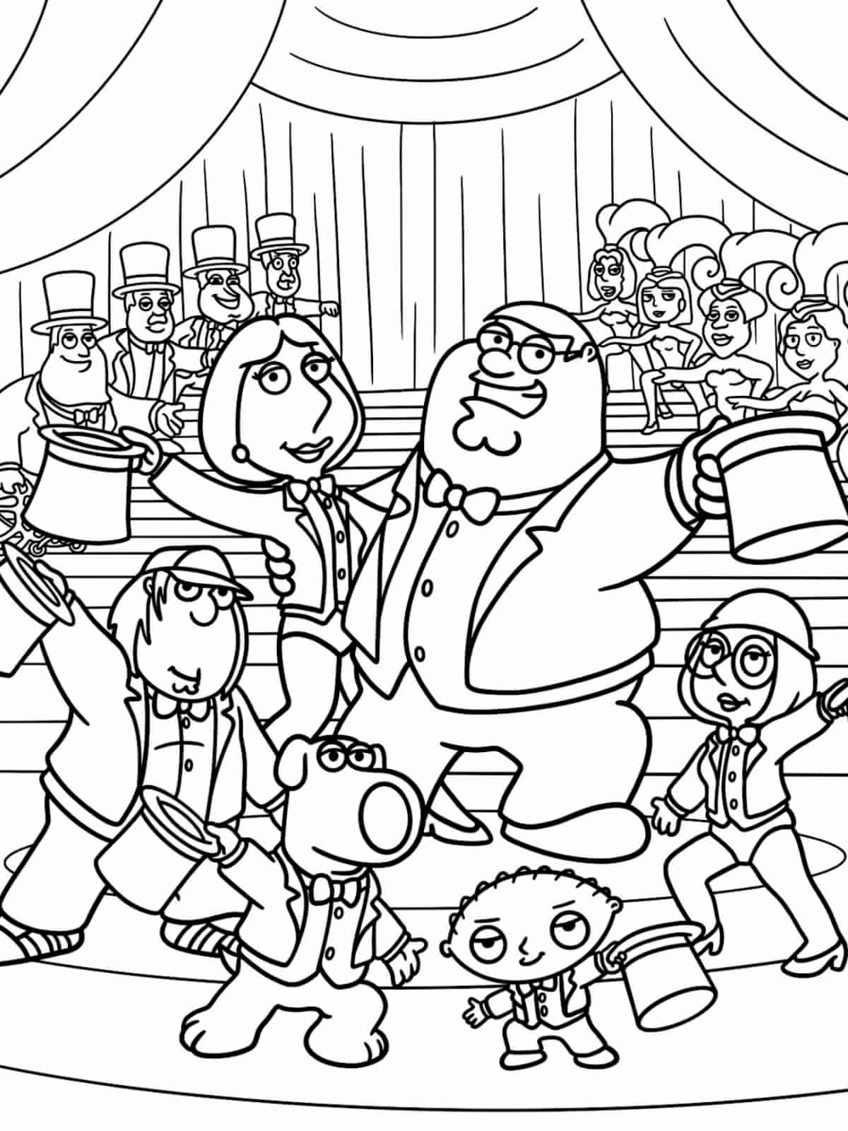 Family Guy Happy Family Coloring Pages