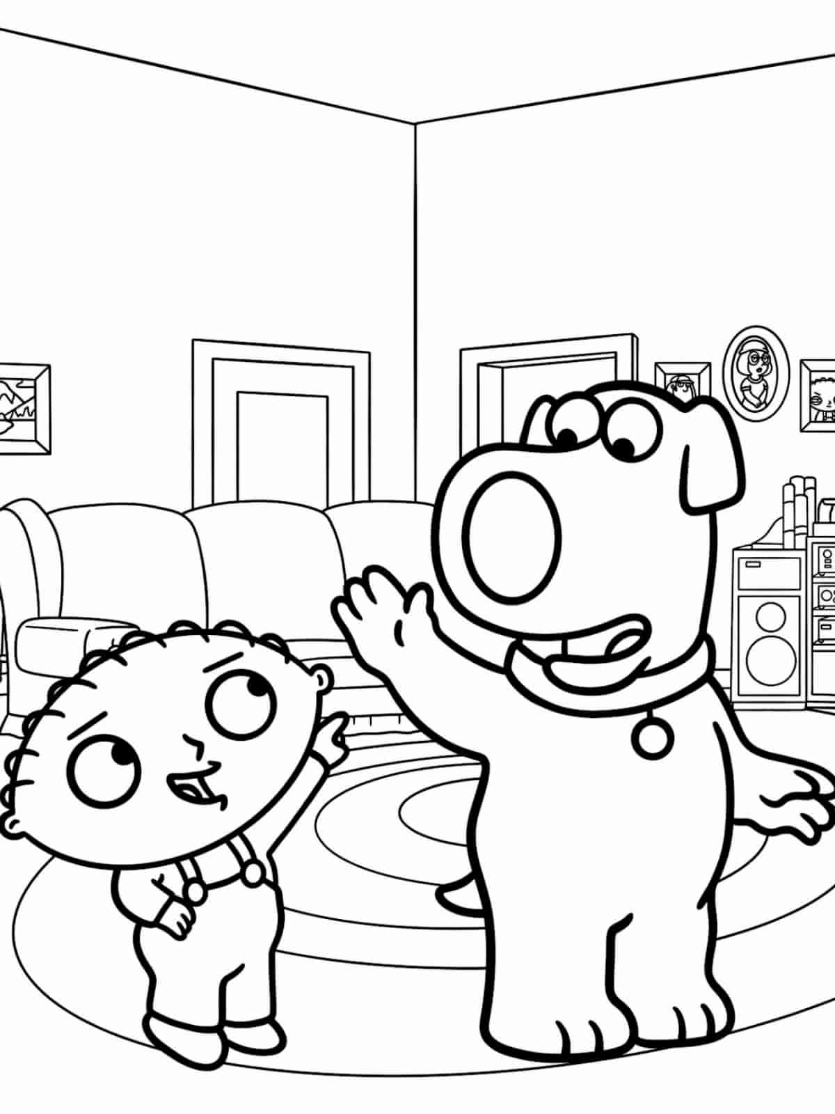 Family Guy Peter And Brian Coloring Pages