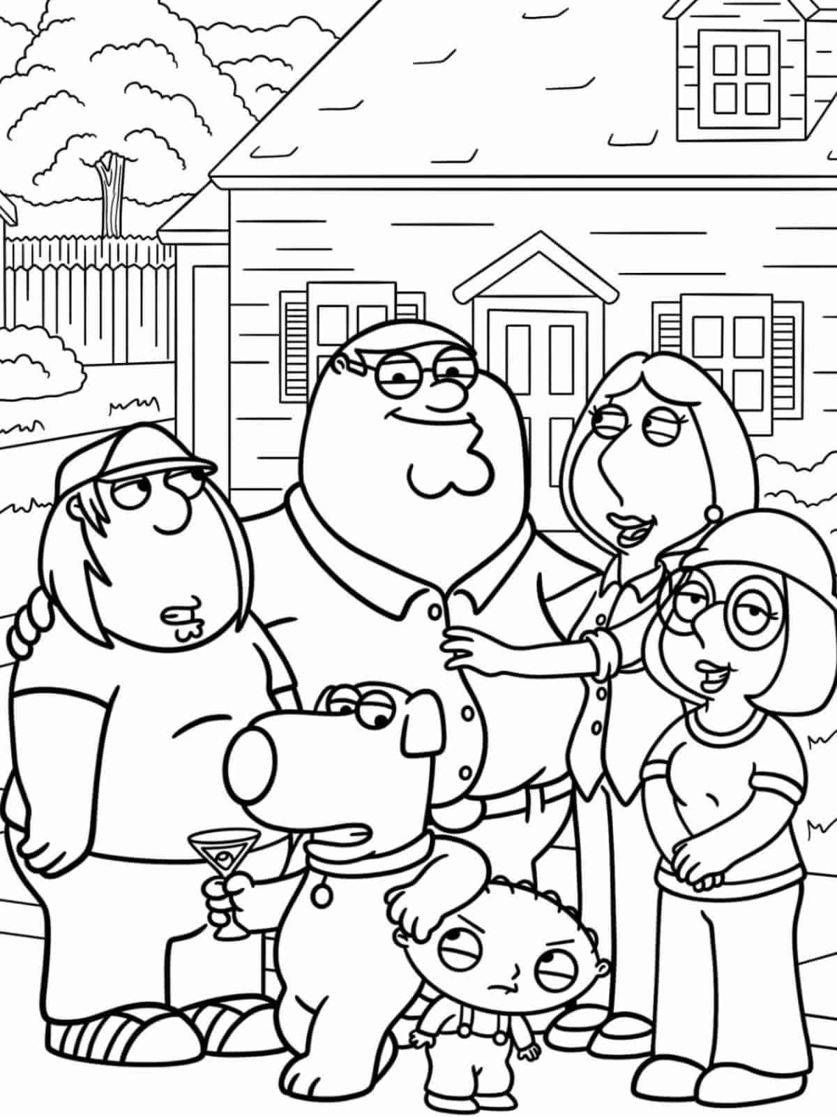 Family Guy Peter And Lois Coloring Pages