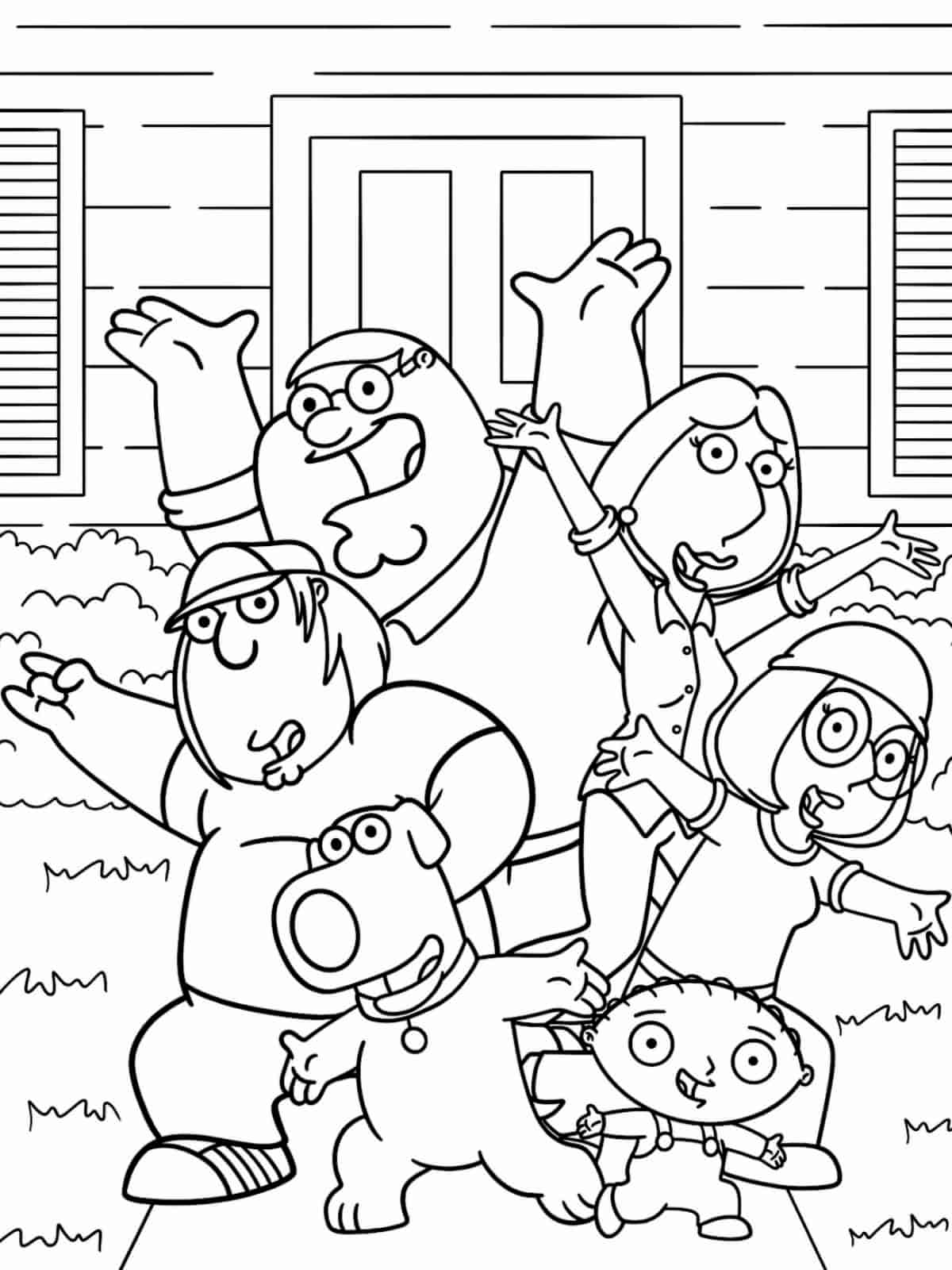 Family Guy Peter Vs Consuela Coloring Pages