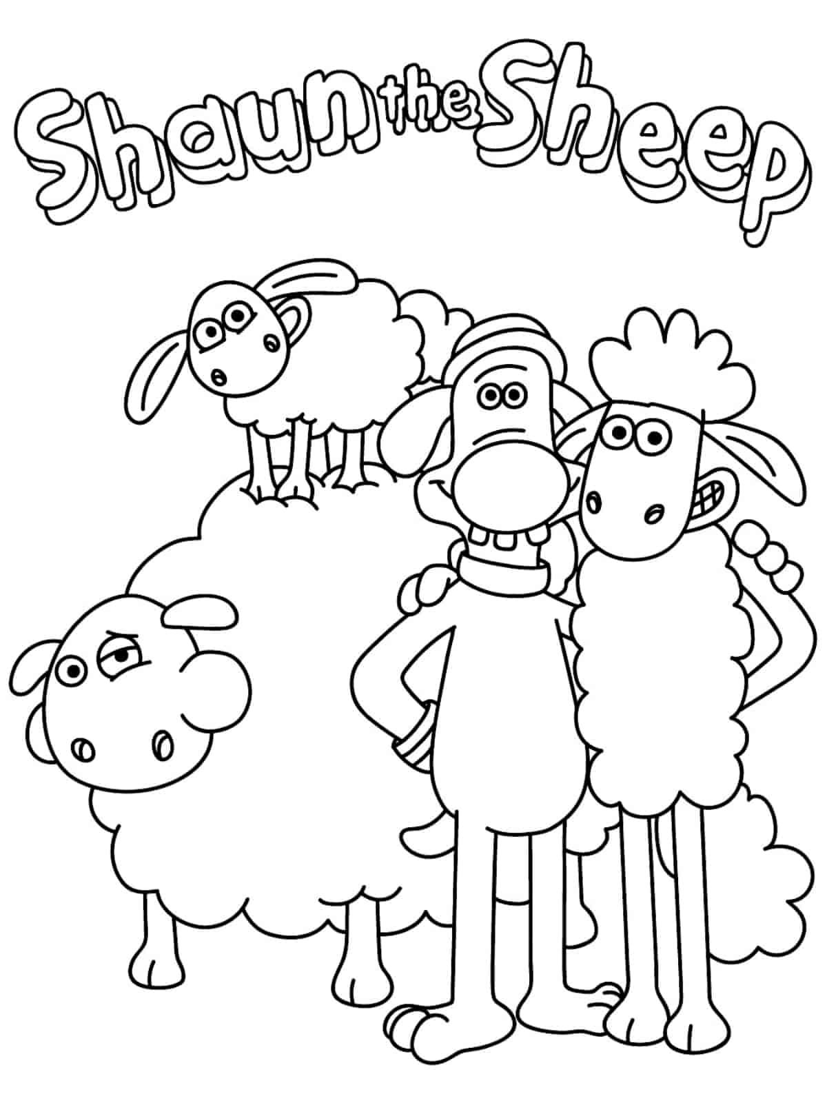 Shaun The Sheep And Babe Coloring Pages