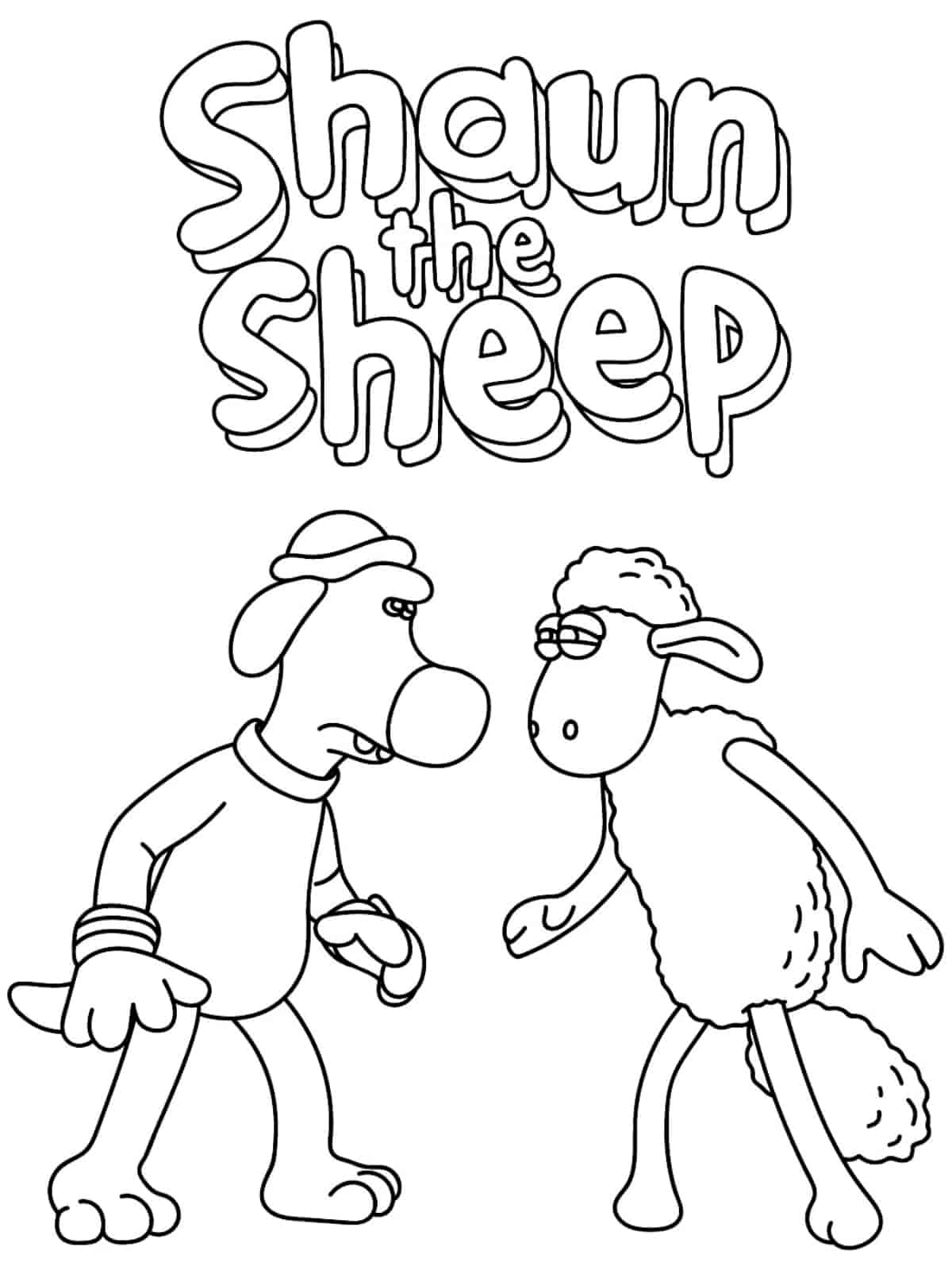 Shaun The Sheep And His Friends Dancing Coloring Pages 3