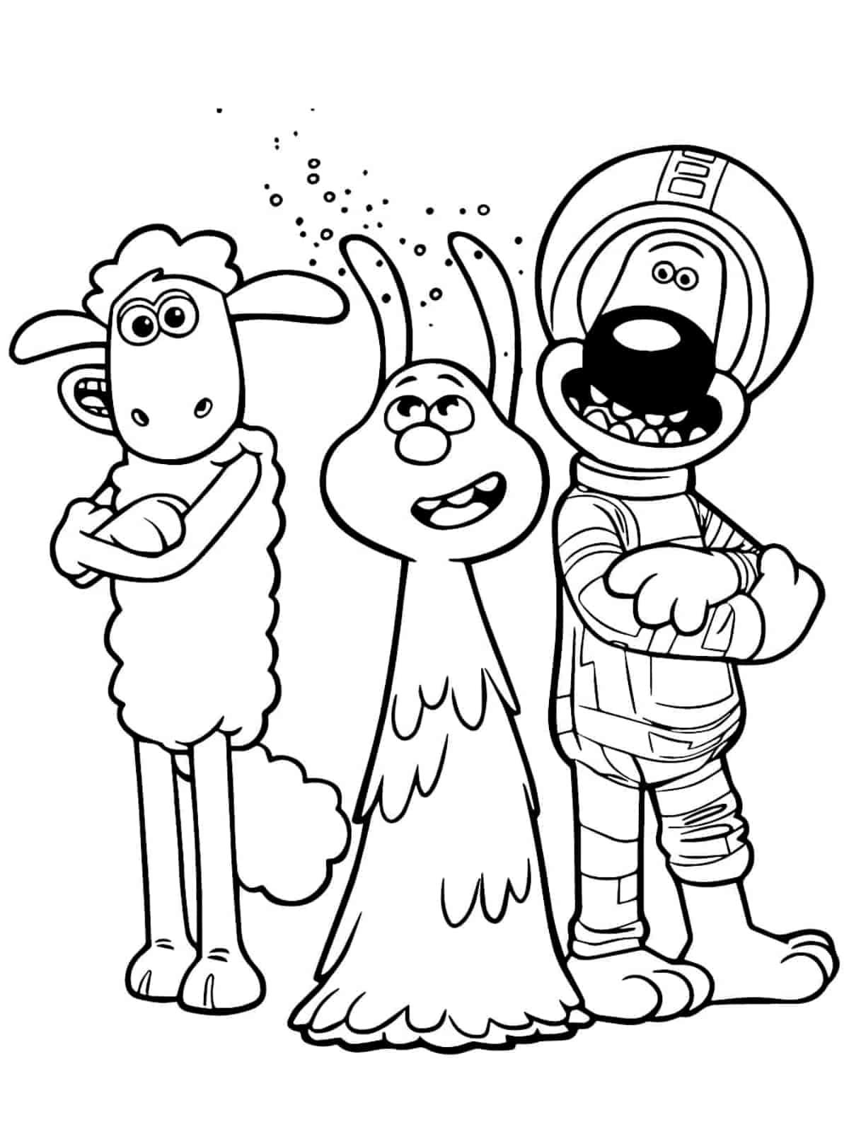 Shaun The Sheep At Night Coloring Pages