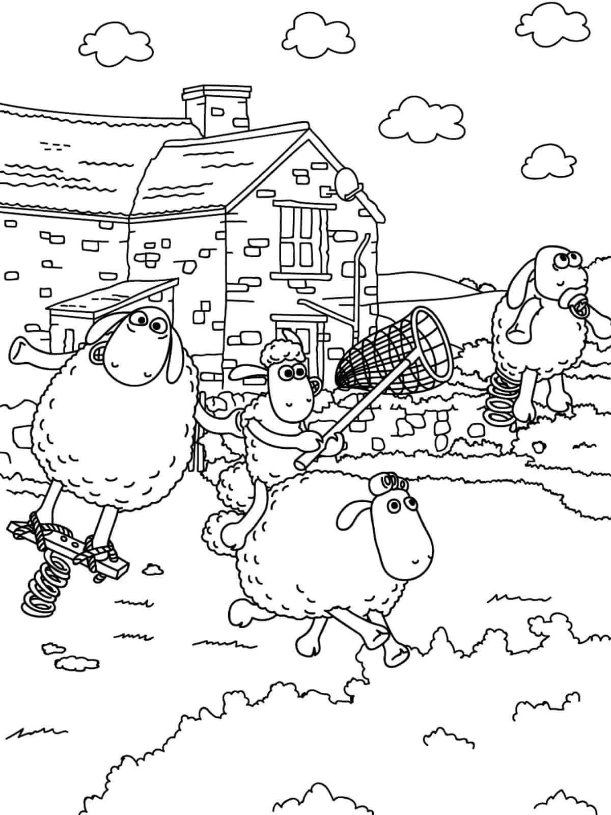 Shaun The Sheep Having A Nap Coloring Pages