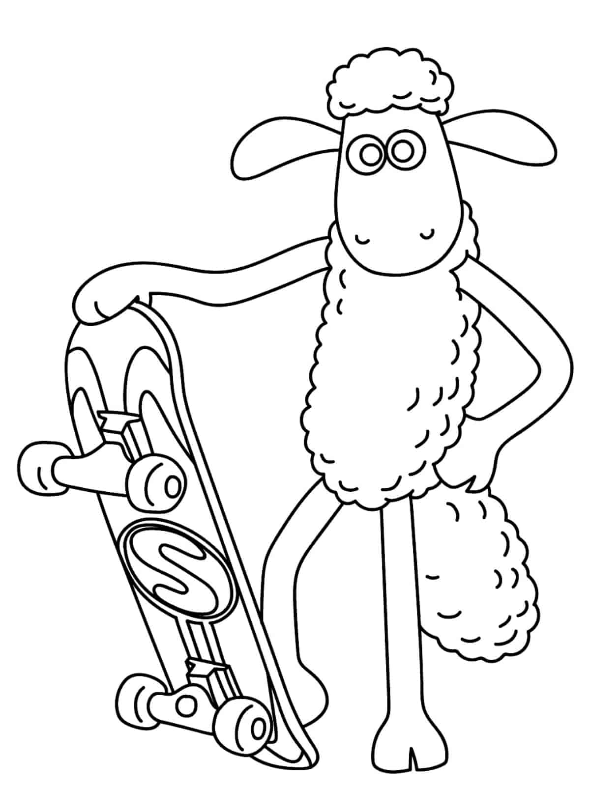 Shaun The Sheep In The Snow Coloring Pages