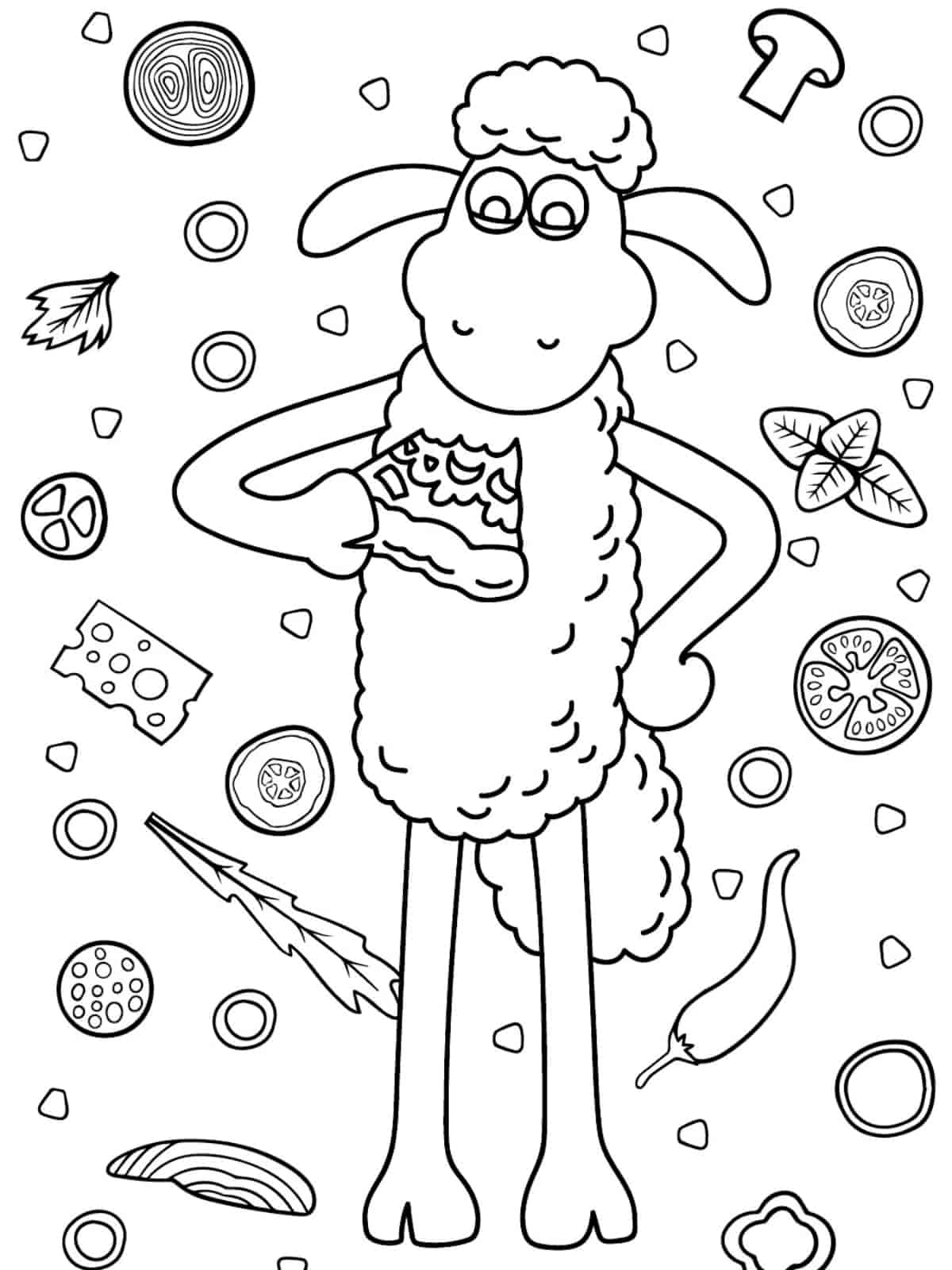 Shaun The Sheep On Adventure Coloring Pages