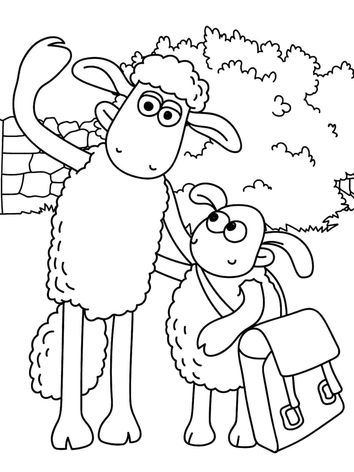 Shaun The Sheep On Farm Coloring Pages