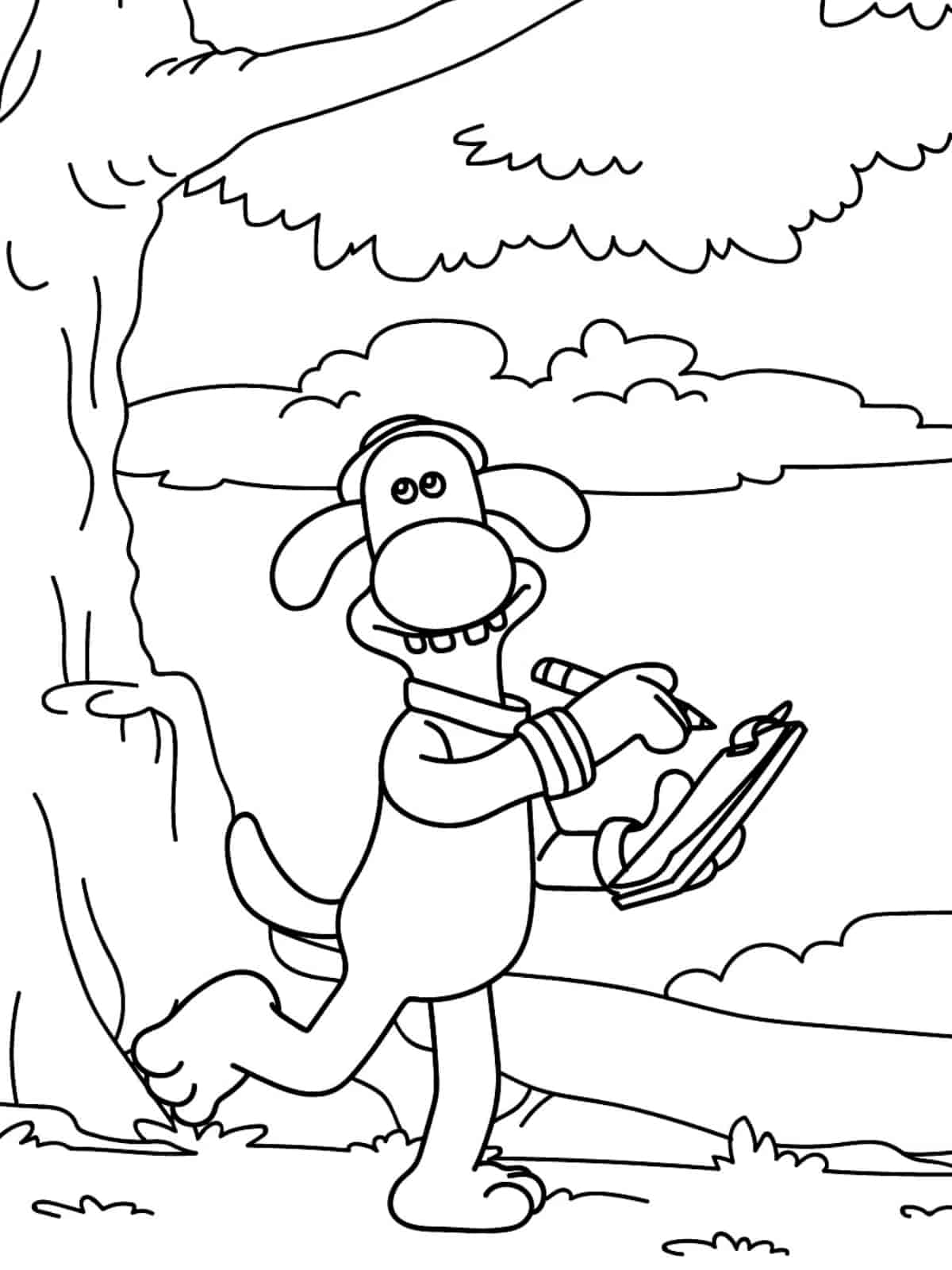 Shaun The Sheep Running Coloring Pages