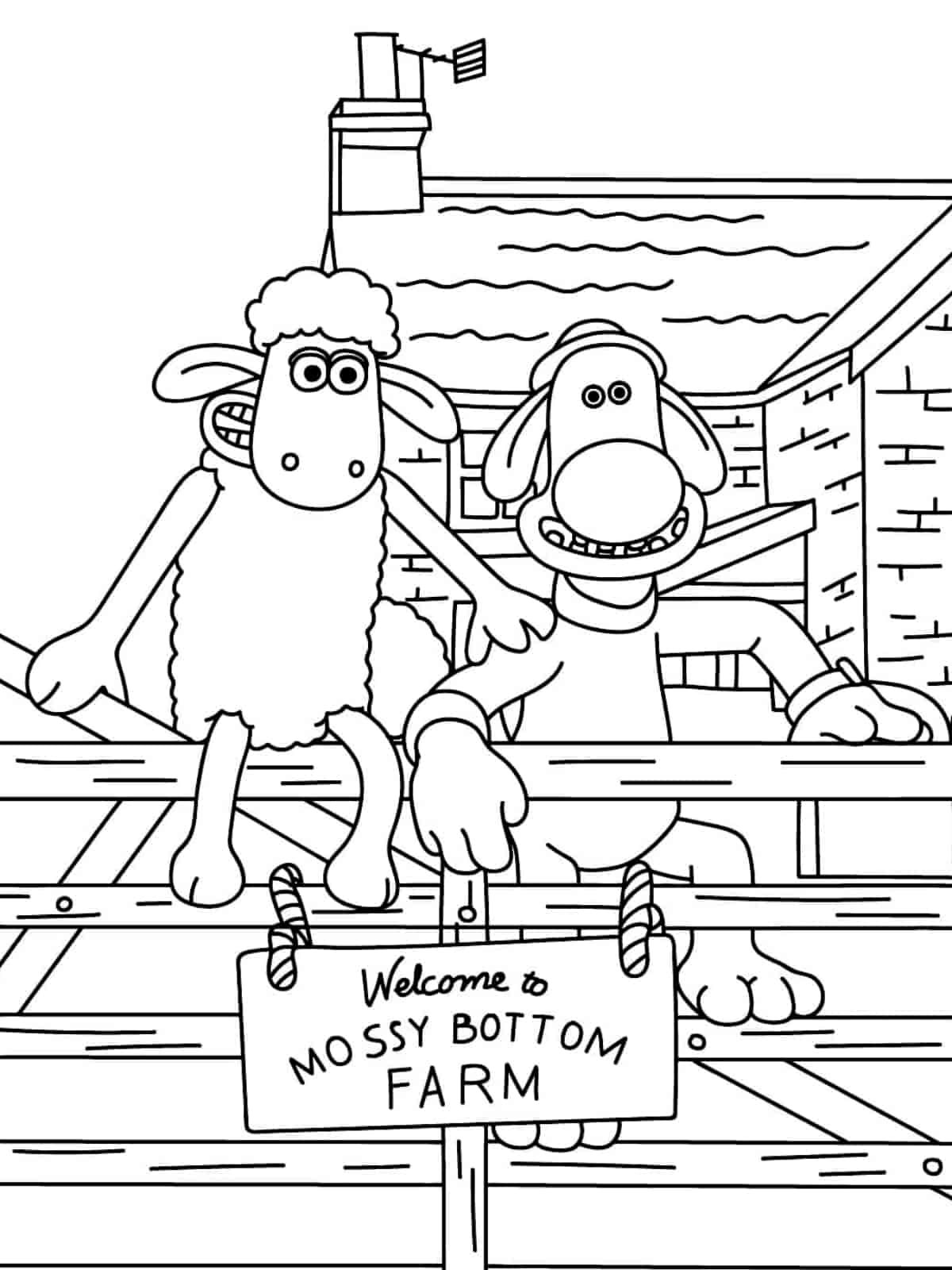 Shaun The Sheep With Pig Coloring Pages